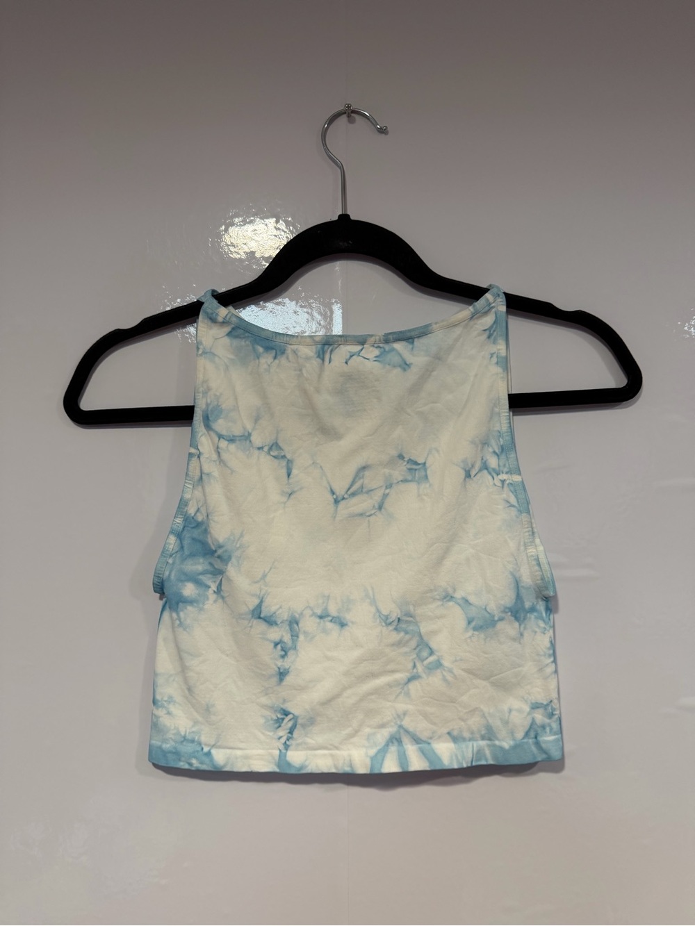Blue and white Tie dye Free people high neck tank top - Picture 4 of 4